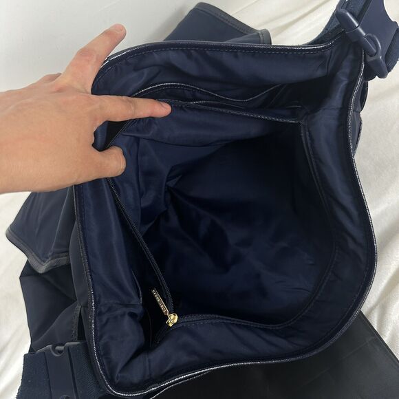 Tory Burch Billy Nylon Messenger Diaper Baby Bag Blue Crossbody Adjustable - Picture 16 of 16